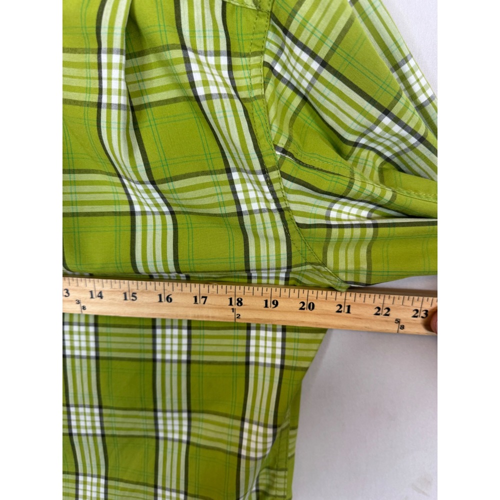 Eddie Bauer First Ascent Mens Green Plaid Long Sleeve Hiking Shirt Small - Picture 10 of 11